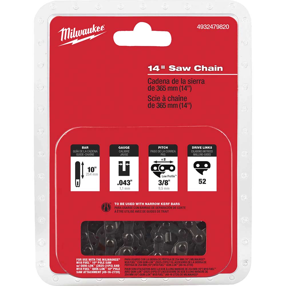 Milwaukee Replacement Chain for M18 FCHS 350mm Chainsaw