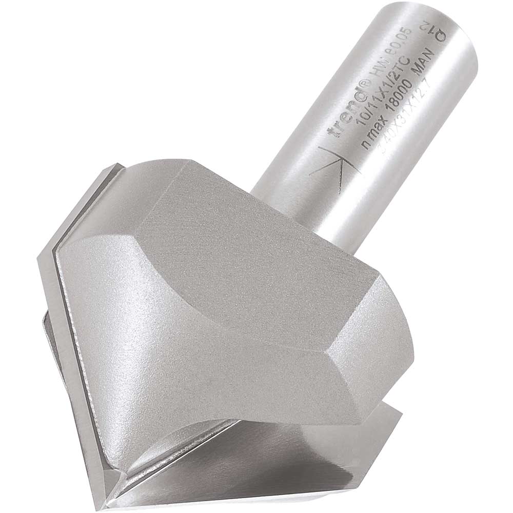 Image of Trend Chamfer V Groove Router Cutter 38mm 19mm 1/2"