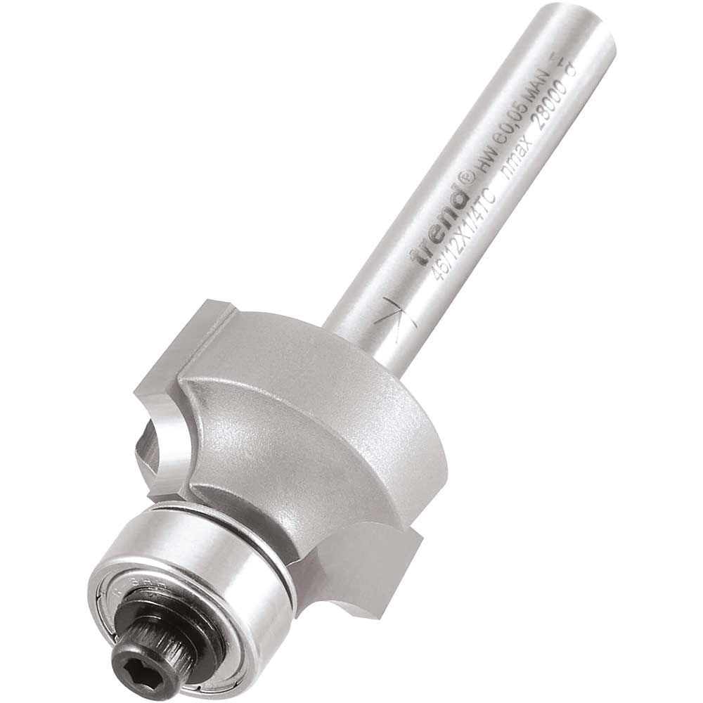 Image of Trend Bearing Guided Ovolo and Round Router Cutter 22mm 12.7mm 1/4"