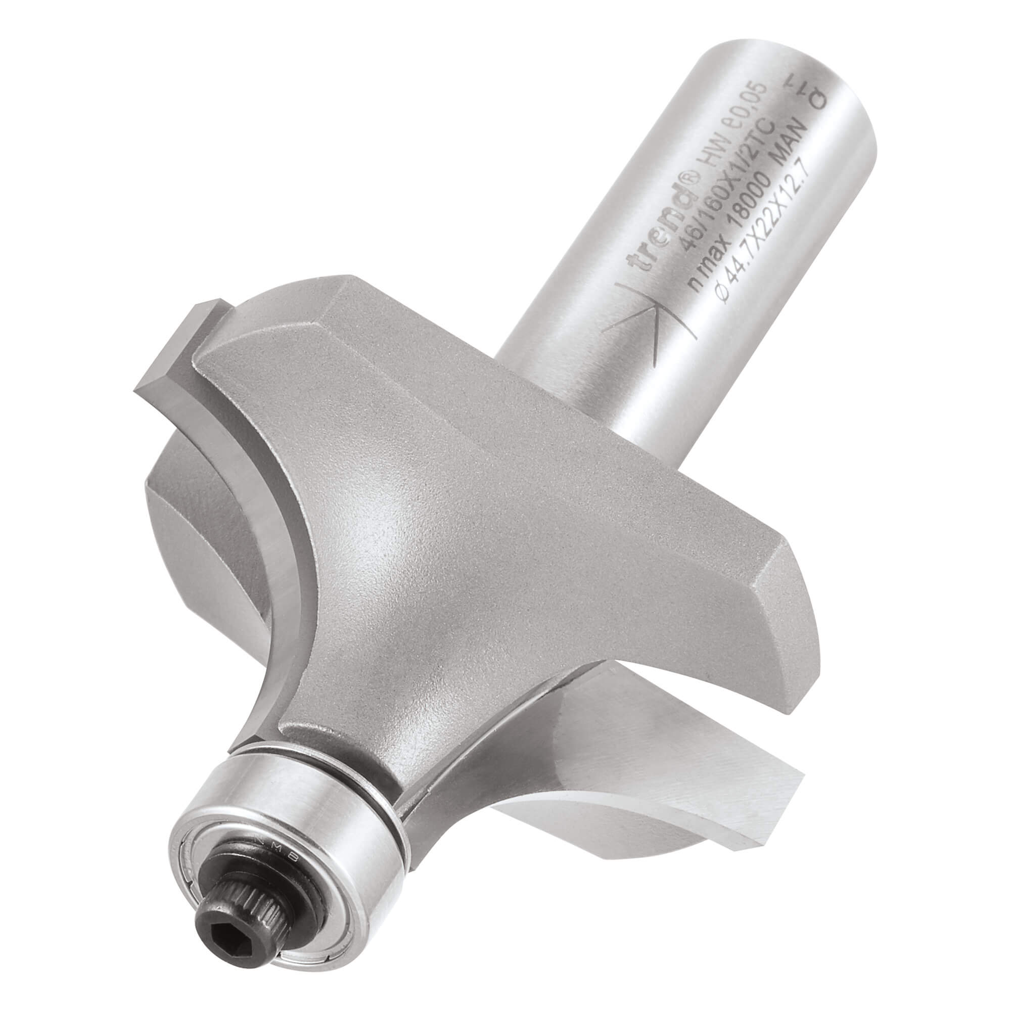Image of Trend Bearing Guided Ovolo and Round Router Cutter 44.5mm 22mm 1/2"