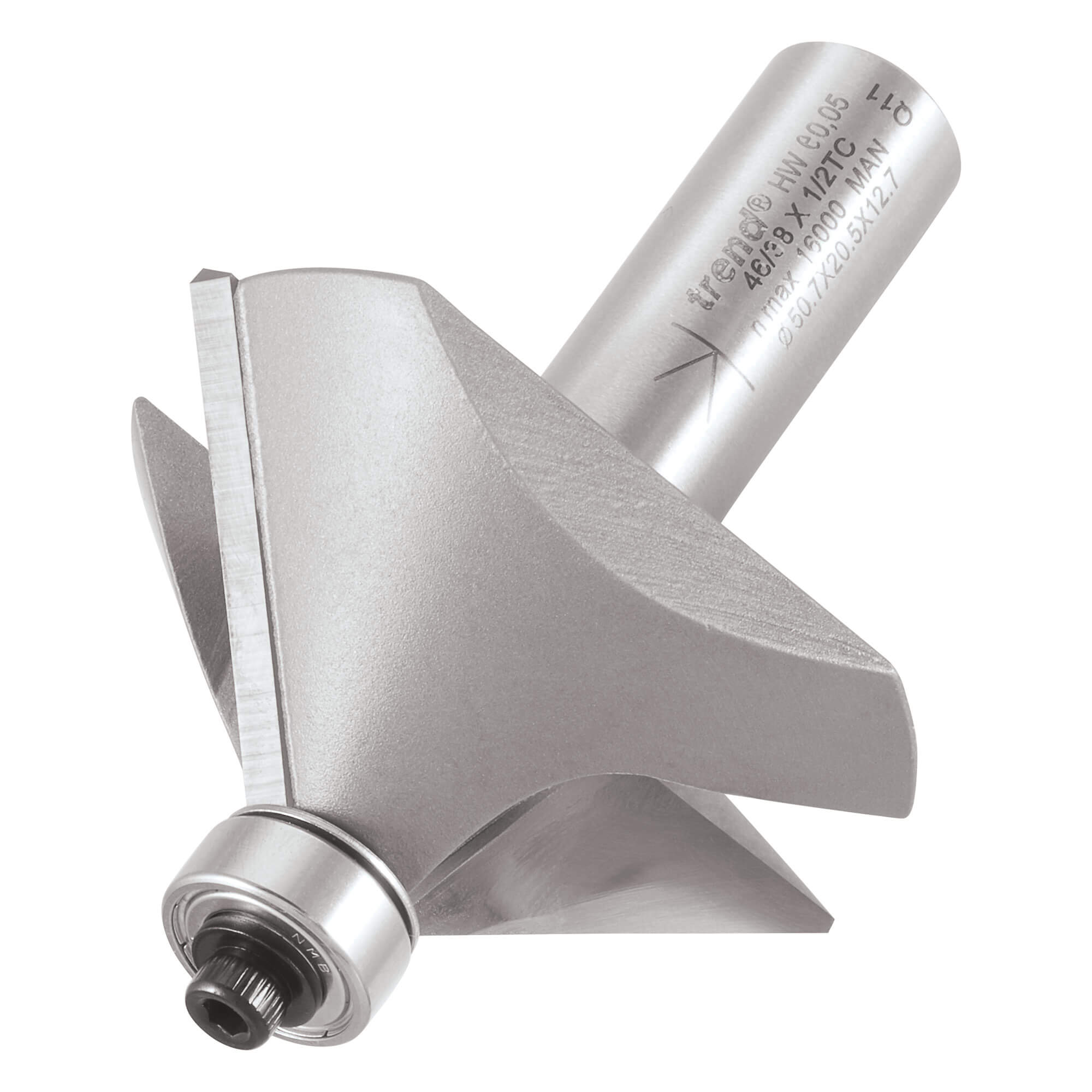 Image of Trend Chamfer Bearing Guided Router Cutter 50mm 19mm 1/2"