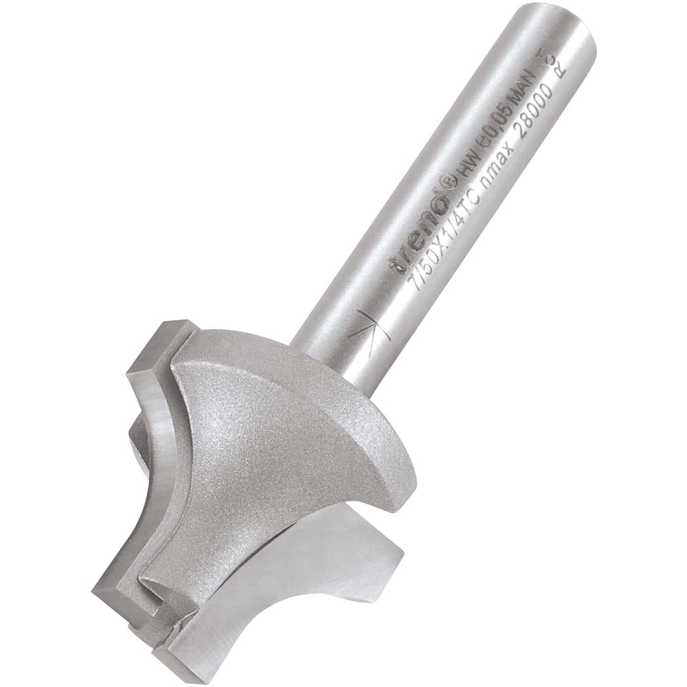 Image of Trend Glazing Sash Bar Ovolo Joint Router Cutter 22mm 18mm 1/4"