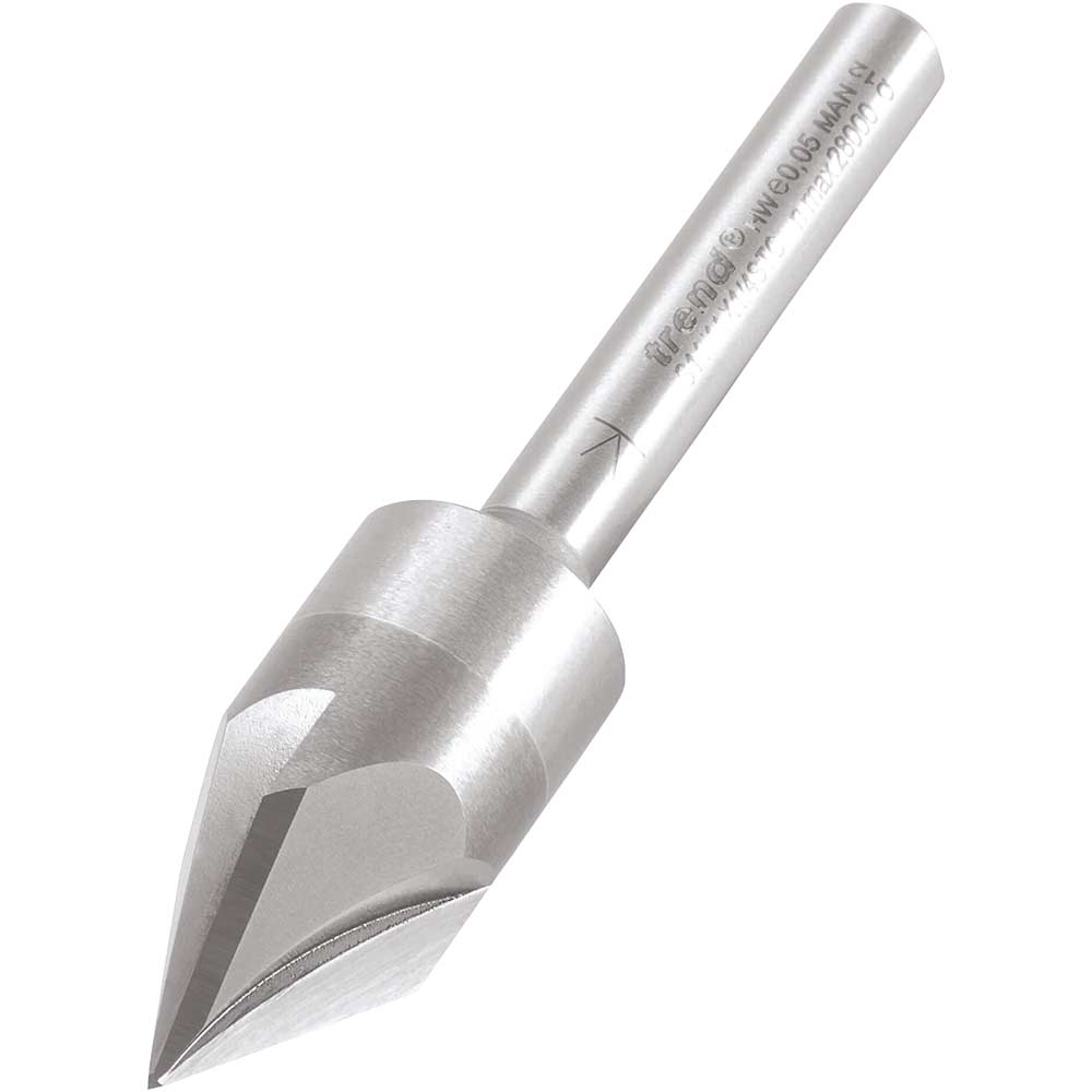 Trend Three Flute Engraver Router Cutter 14.5mm 12.5mm 1/4
