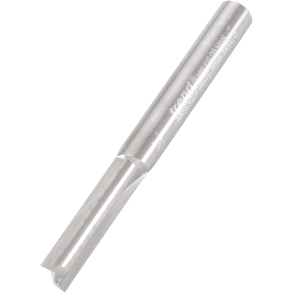 Trend STC Abs/Pvc Two Flute Router Cutter 6.3mm 25mm 1/4