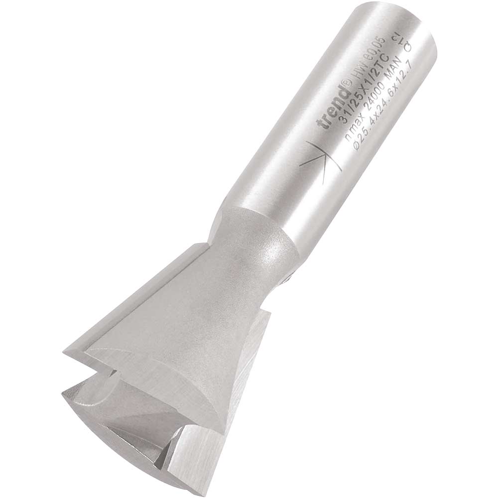 Trend Dovetail Router Cutter 25.4mm 25.4mm 1/2