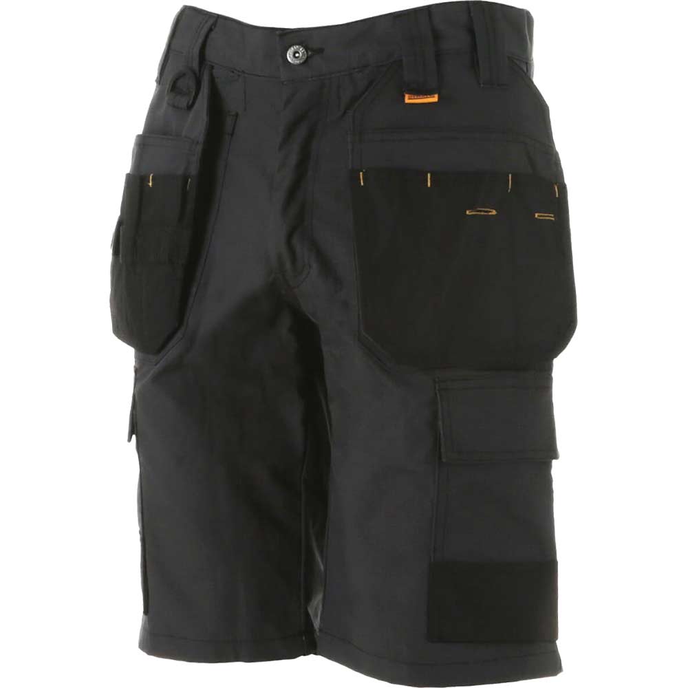 Image of DeWalt Cheverley Ripstop Multi Pocket Work Shorts Grey 36"