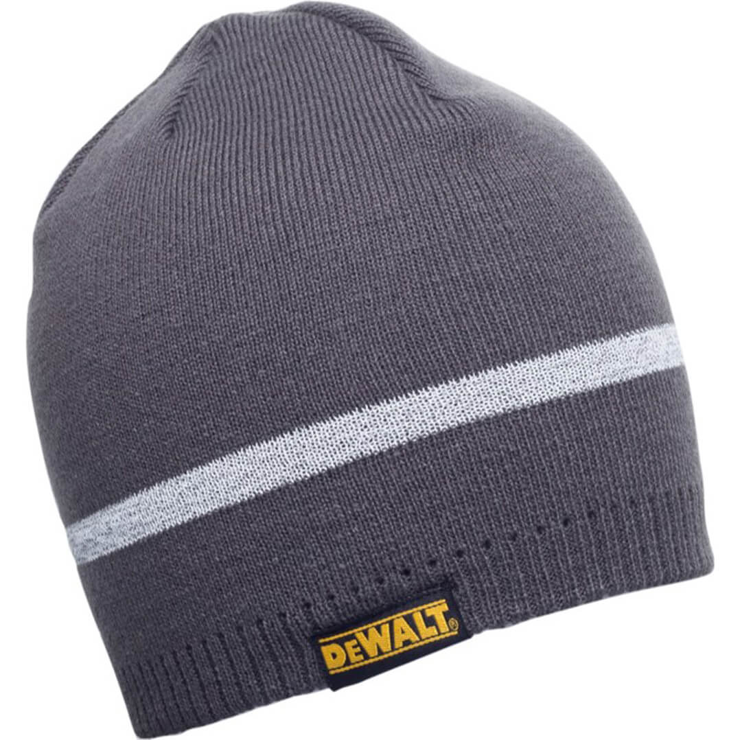 Image of DeWalt Reflective Beanie Hat Grey One Size