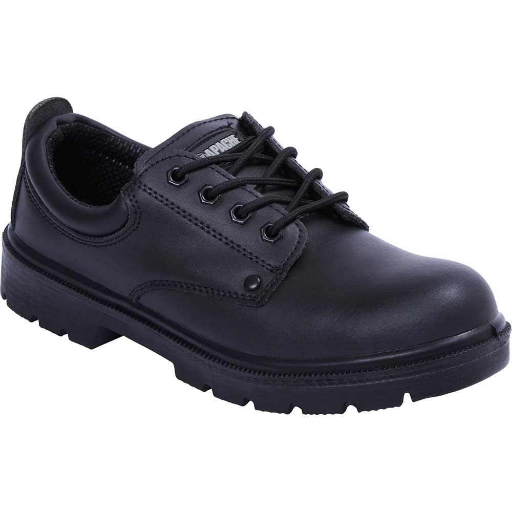 Apache AP306 4 Eye Safety Shoes Black Size 6