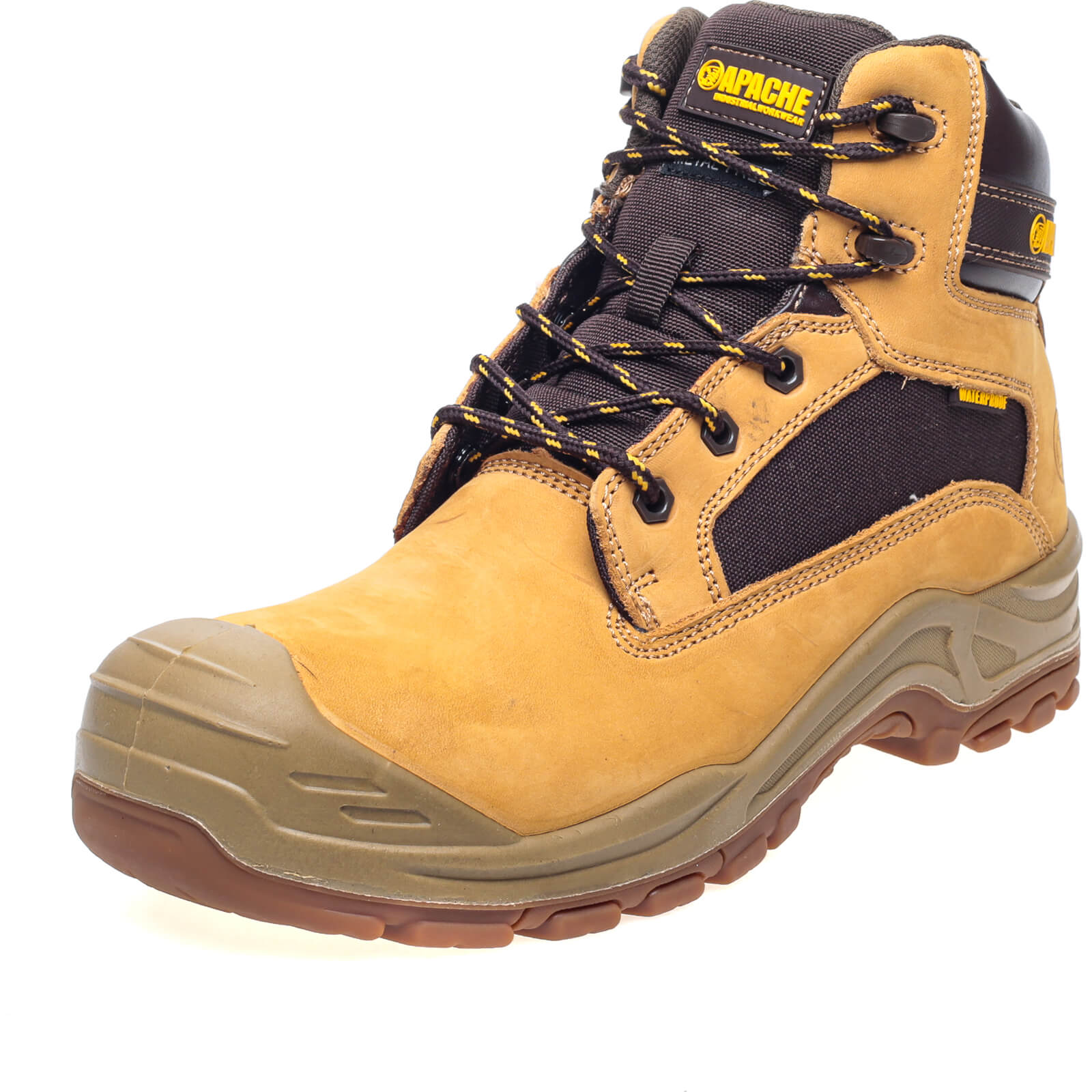 Image of Apache Arizona Metal Free Waterproof Safety Boots Honey Size 9