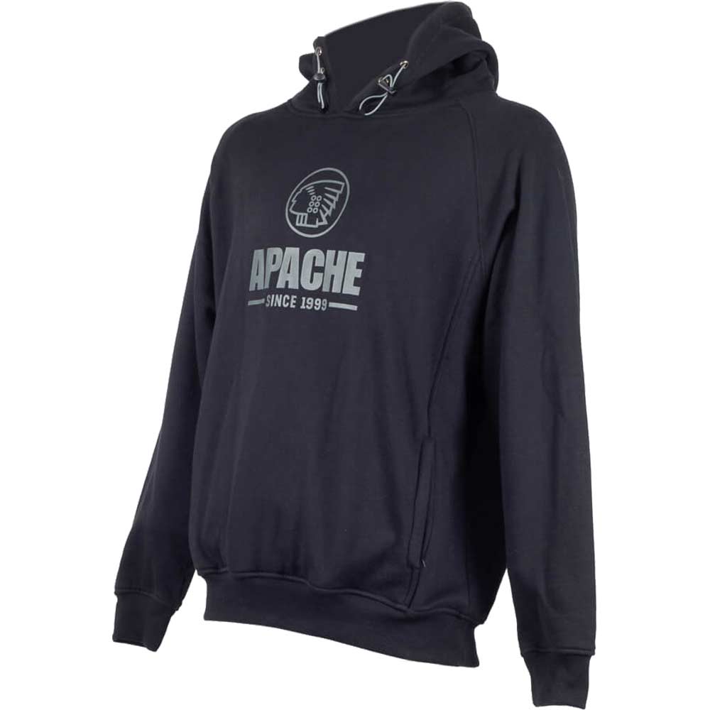 Image of Apache Mens Zenith Heavyweight Hooded Sweatshirt Black L