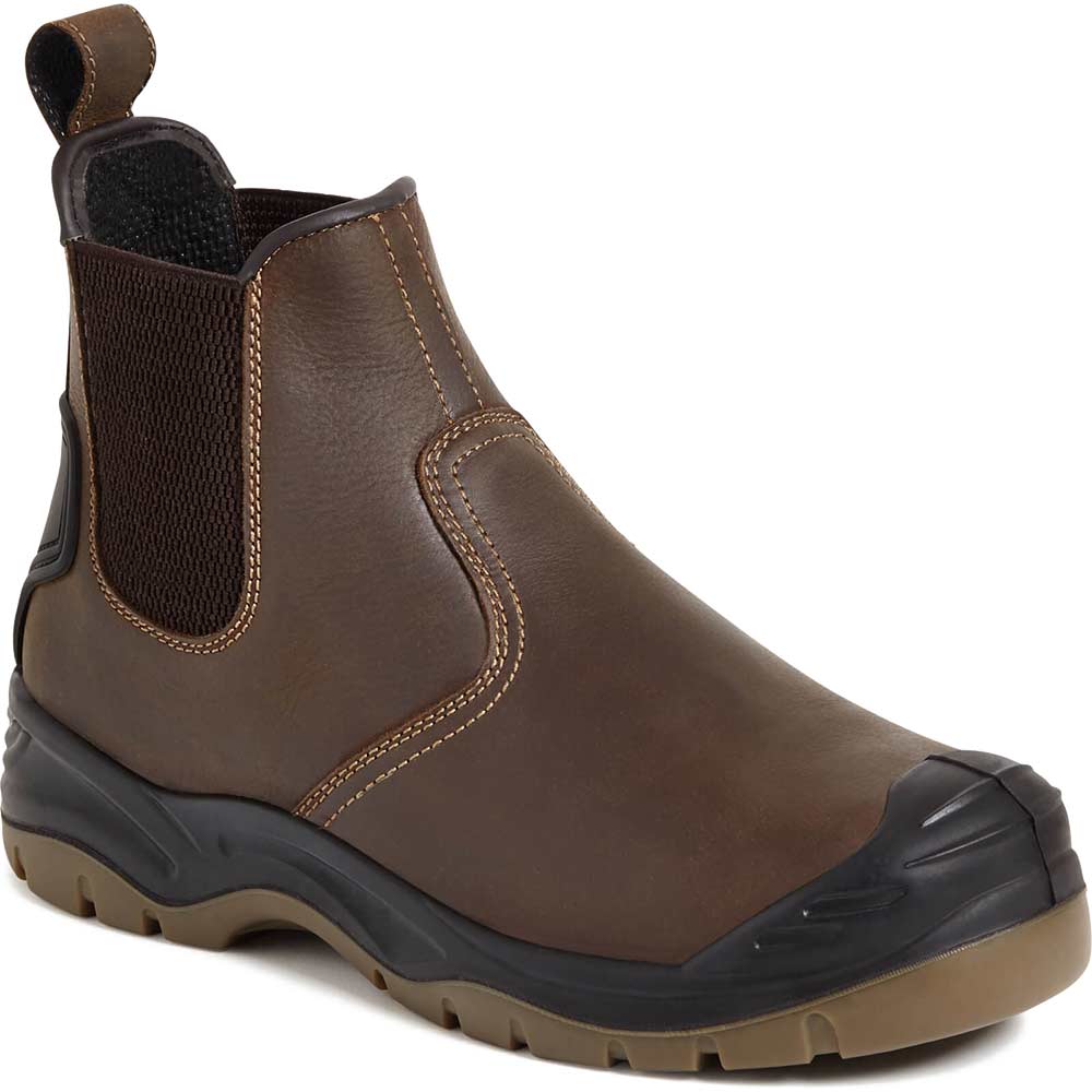 Image of Apache AP71 Safety Dealer Boots Brown Size 10