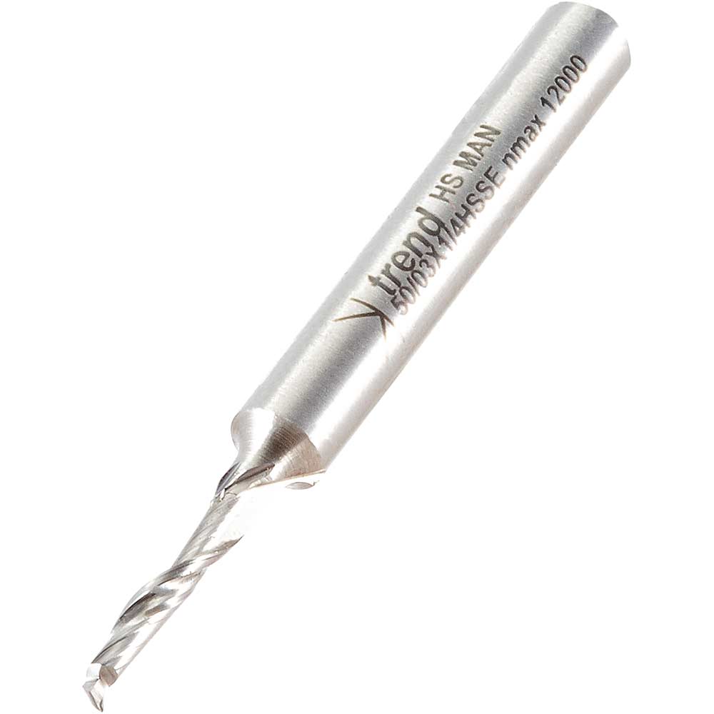 Trend Aluminium UPVC Single Flute Helical Upcut Cutter 3mm 12mm 1/4