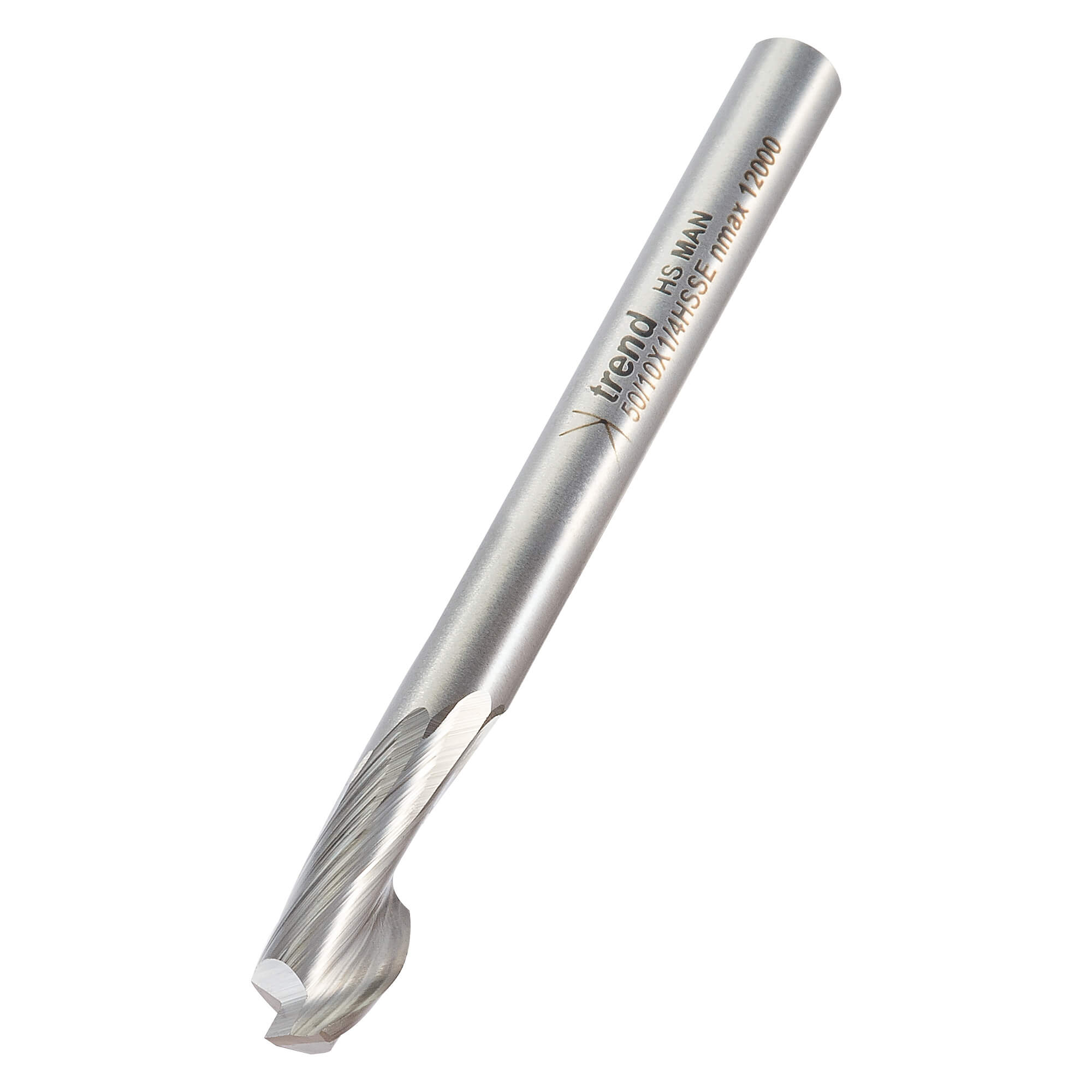 Image of Trend Aluminium UPVC Single Flute Helical Upcut Cutter 10mm 14mm 1/4"