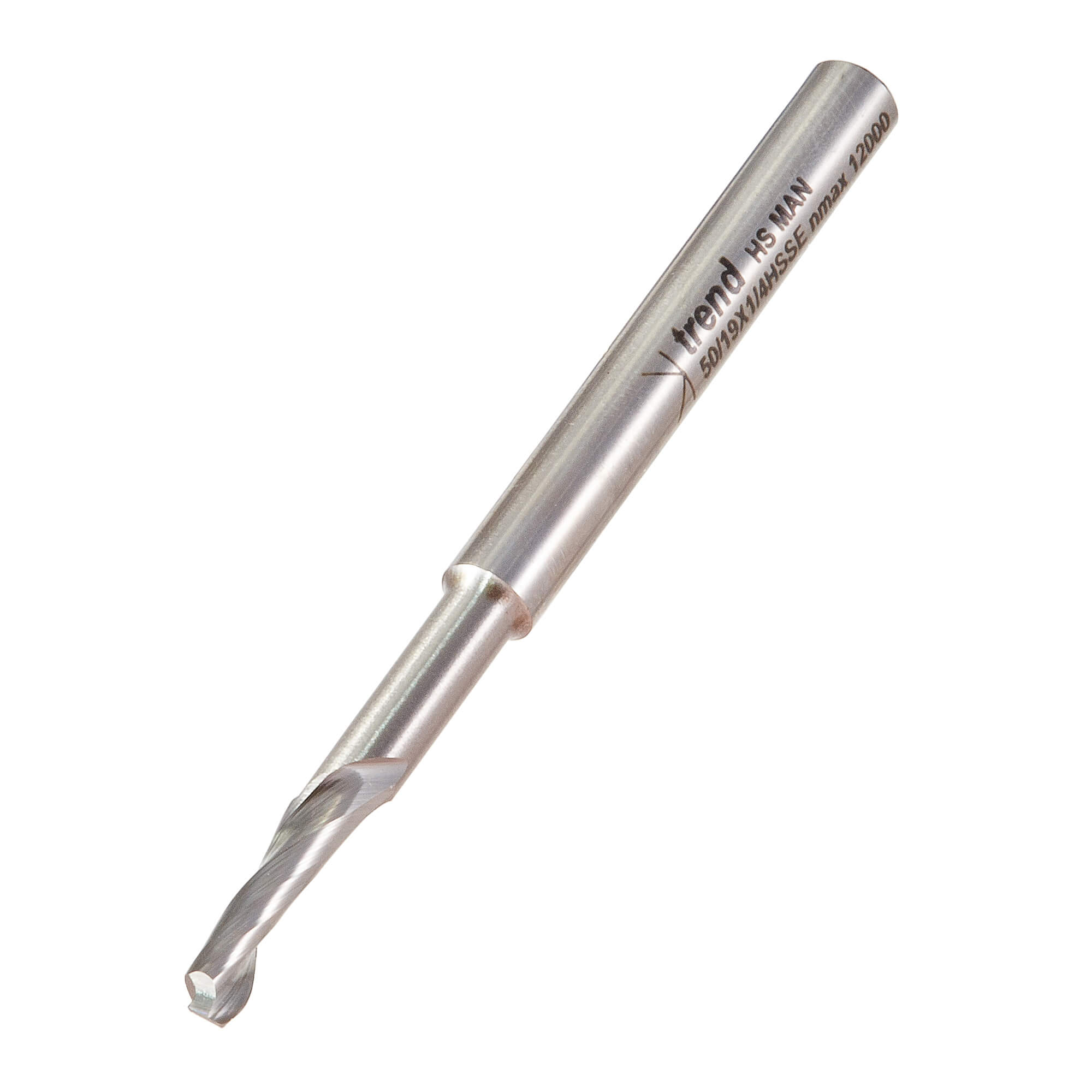 Image of Trend Aluminium UPVC Single Flute Narrow Neck Helical Cutter 5mm 16mm 1/4"