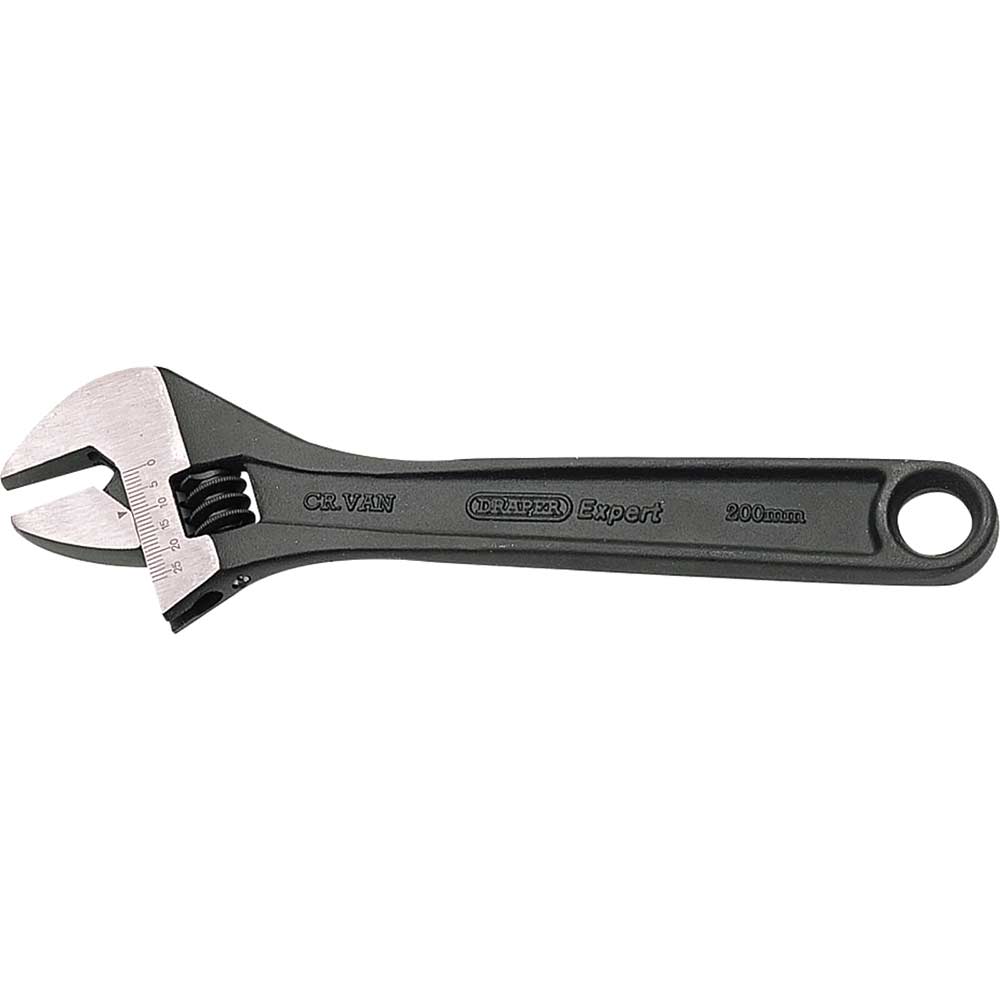 Image of Draper Expert Black Adjustable Spanner 200mm