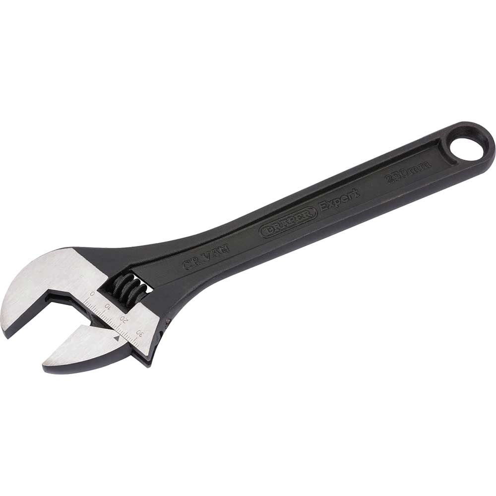 Image of Draper Expert Black Adjustable Spanner 250mm