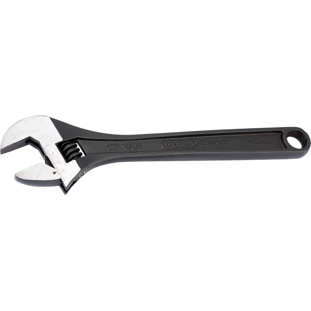 Image of Draper Expert Black Adjustable Spanner 300mm