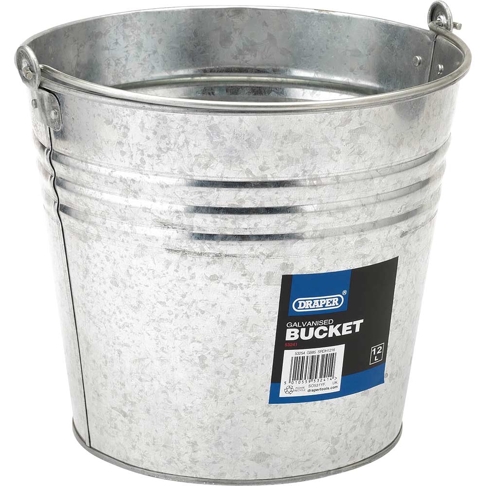 Image of Draper Galvanised Steel Bucket