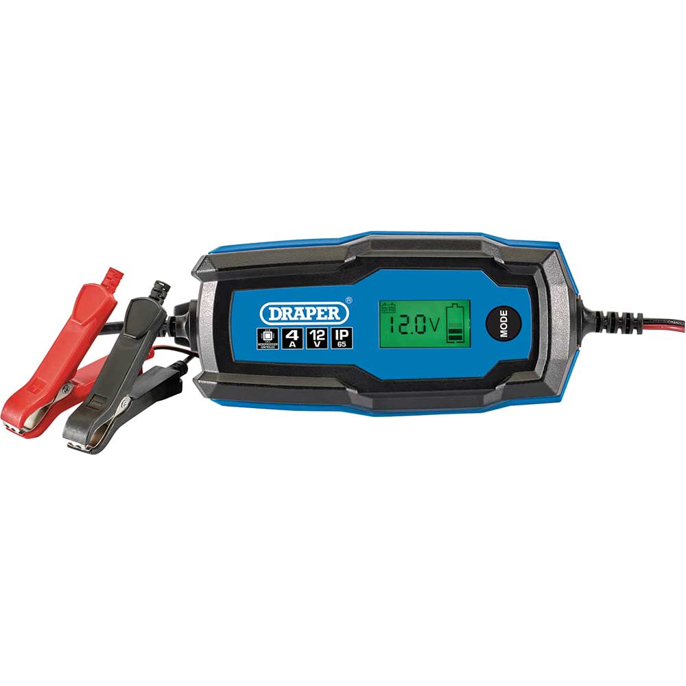Draper BC14 Smart Charger and Battery Maintainer 6v/12v 4A 6v or 12v