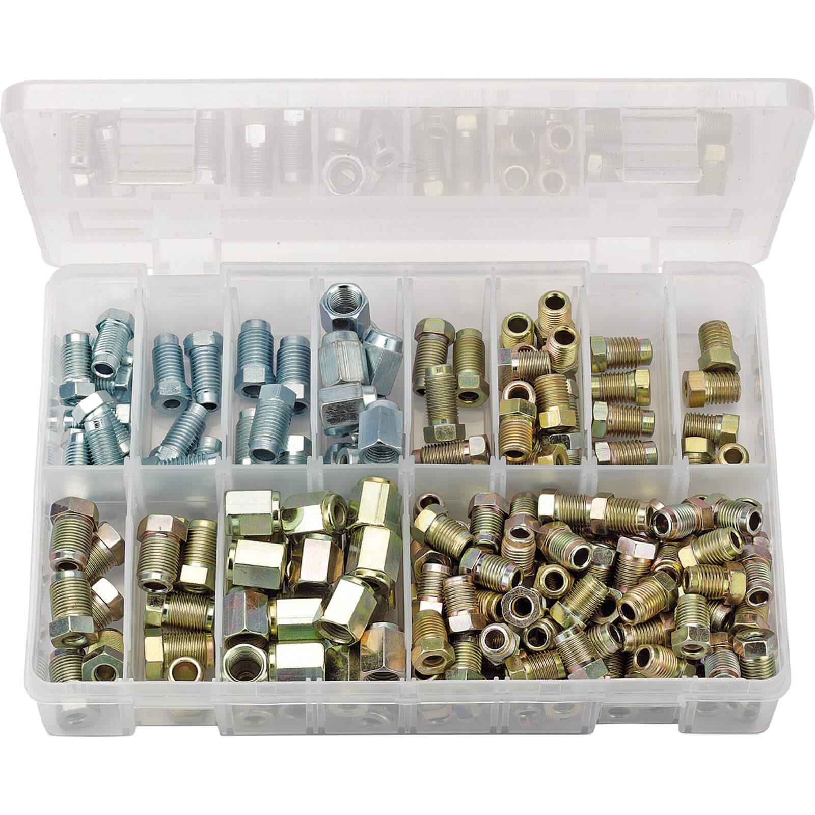 Image of Draper Expert 205 Piece Brake Pipe Fitting Kit Male and Female