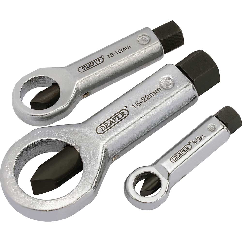 Draper 3 Piece Nut Splitter Set
