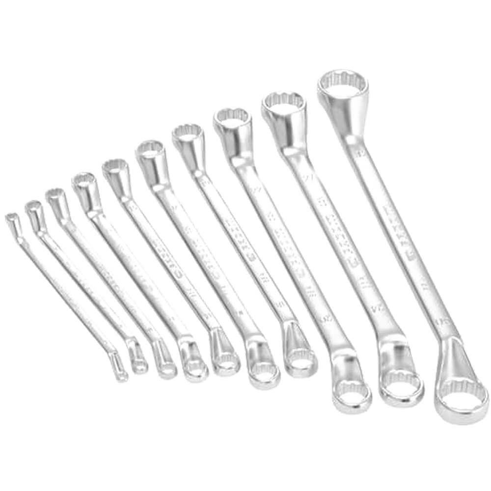 Facom 55A.JD10 10 Piece Deep Offset Ring Spanner Set