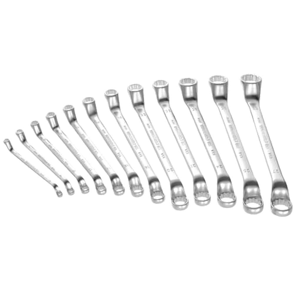 Facom 55A.JE12 12 Piece Deep Offset Ring Spanner Set