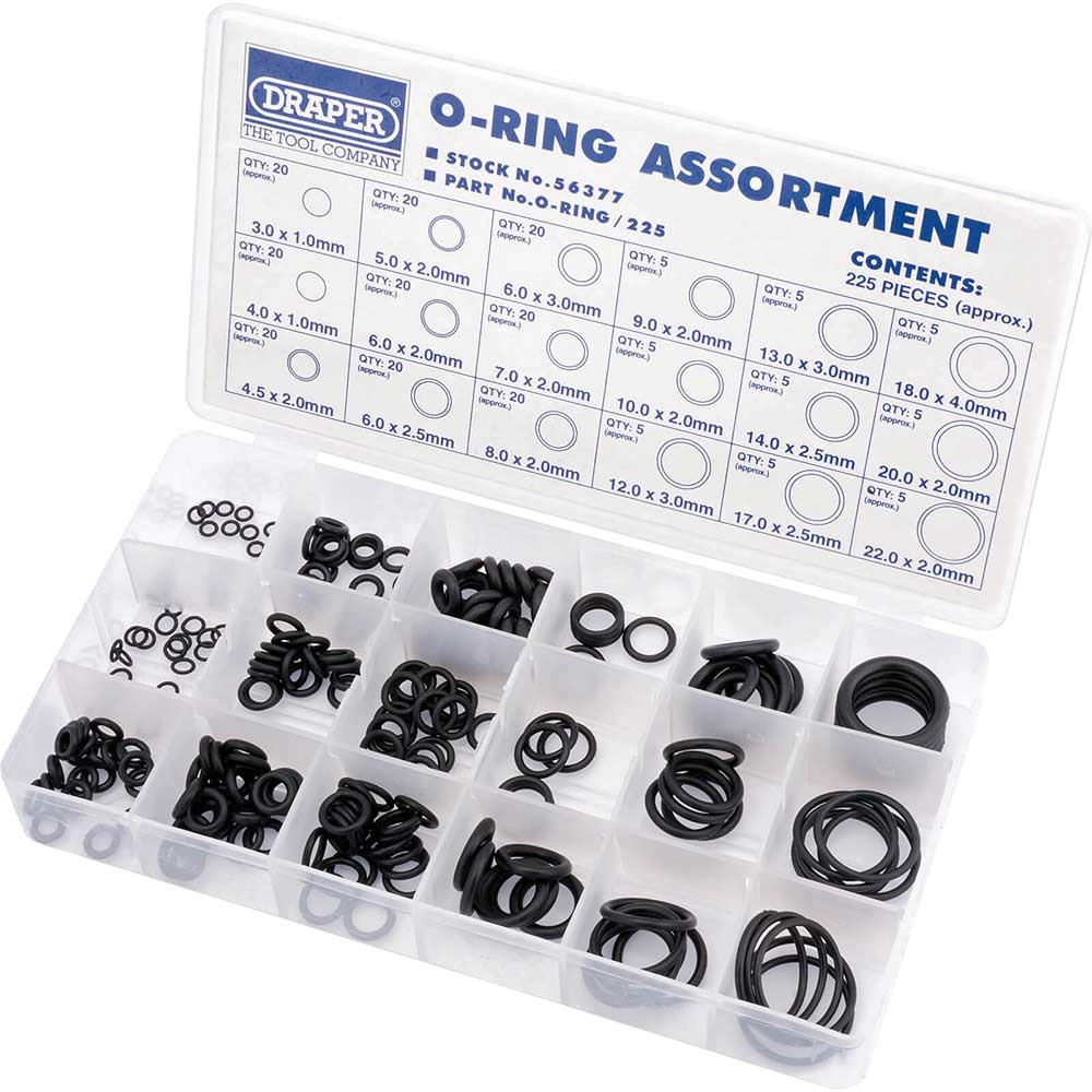 Image of Draper 225 Piece O Ring Assortment