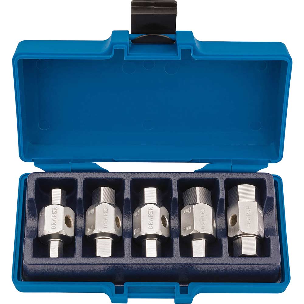 Image of Draper 5 Piece Drain Plug Key Set