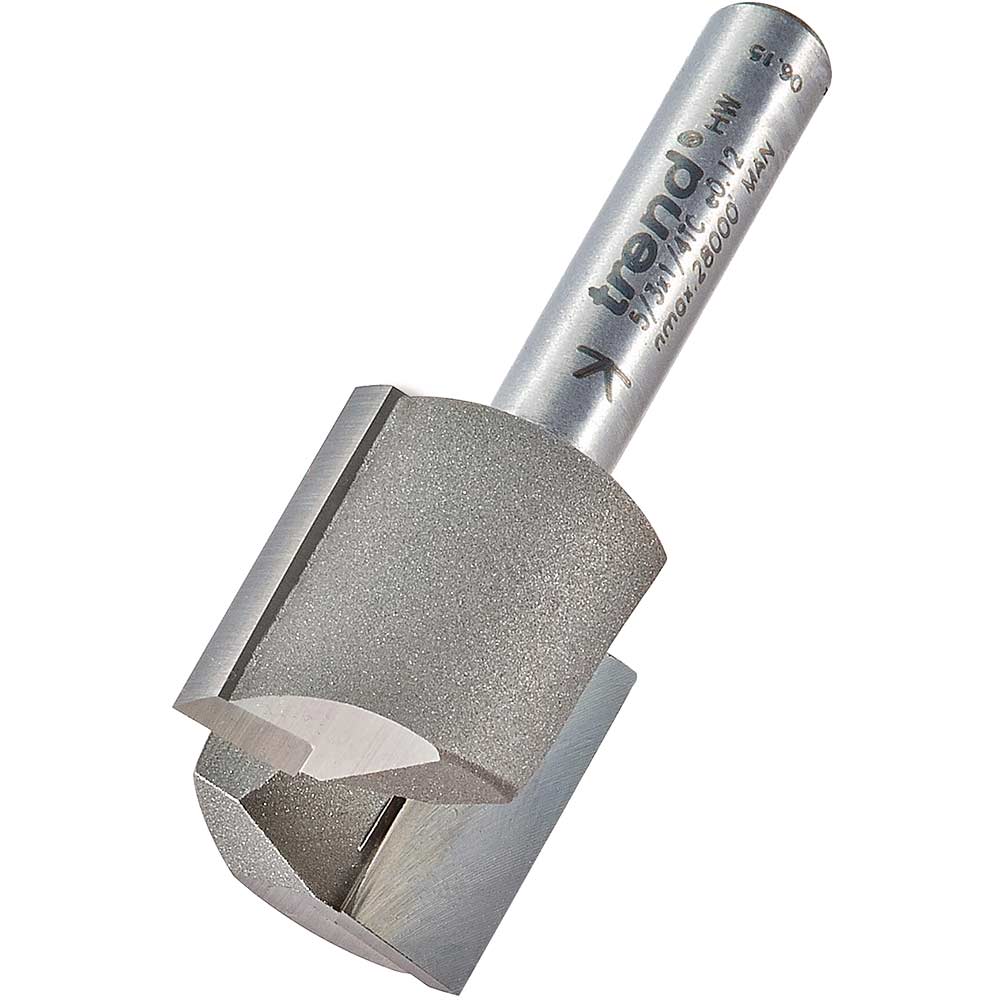 Image of Trend Two Flute Hinge Recess Router Cutter 19.1mm 19mm 1/4"