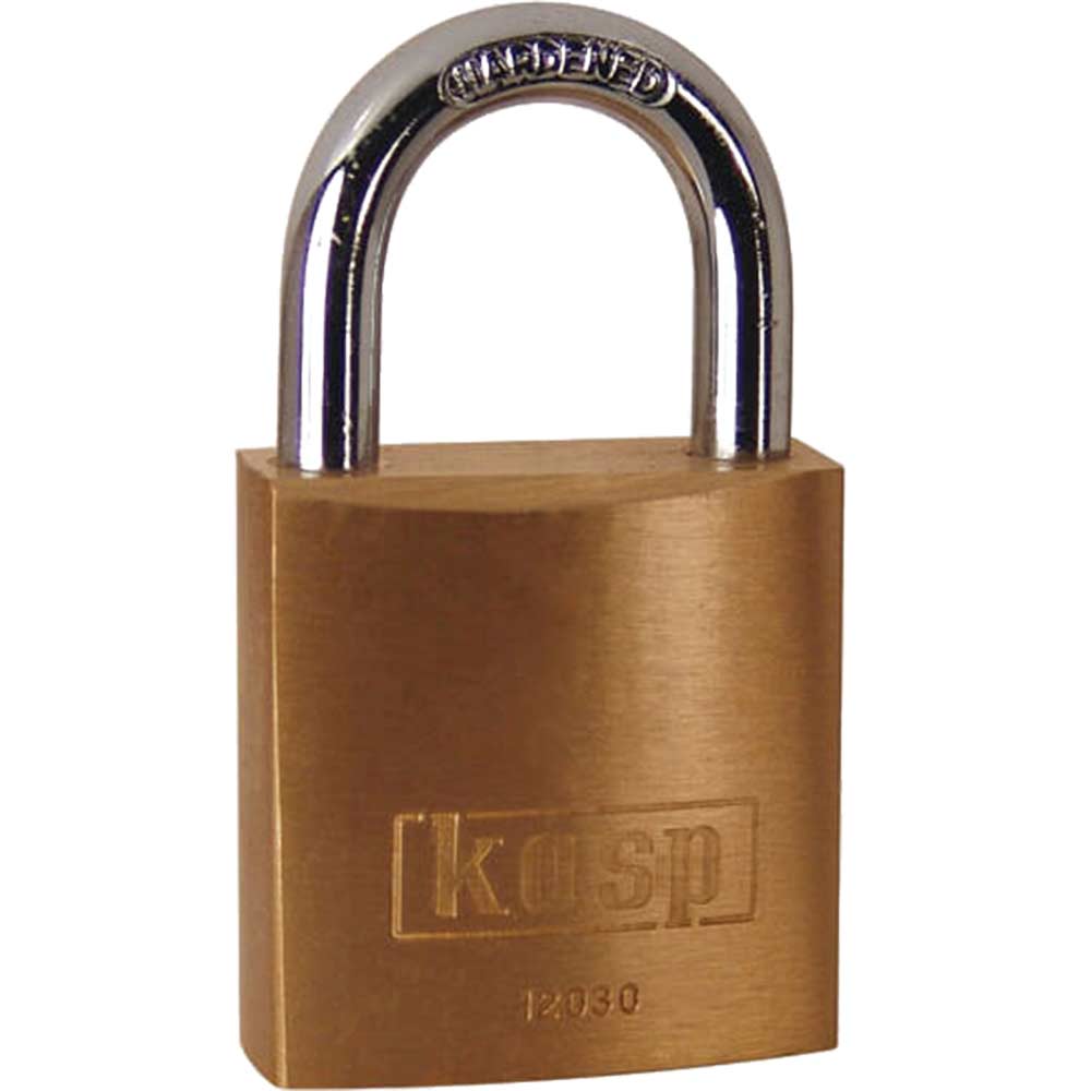 Image of Kasp 120 Series Brass Padlock 30mm Standard