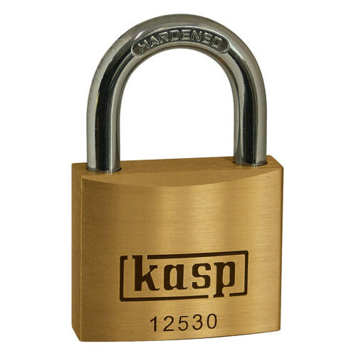 Image of Kasp 125 Series Premium Brass Padlock Keyed Alike 30mm Standard 25301