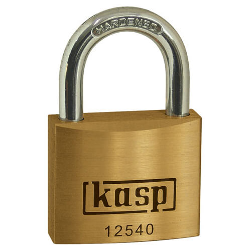 Image of Kasp 125 Series Premium Brass Padlock Keyed Alike 40mm Standard 25401