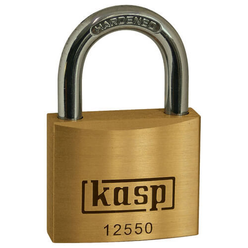 Image of Kasp 125 Series Premium Brass Padlock Keyed Alike 50mm Standard 25501
