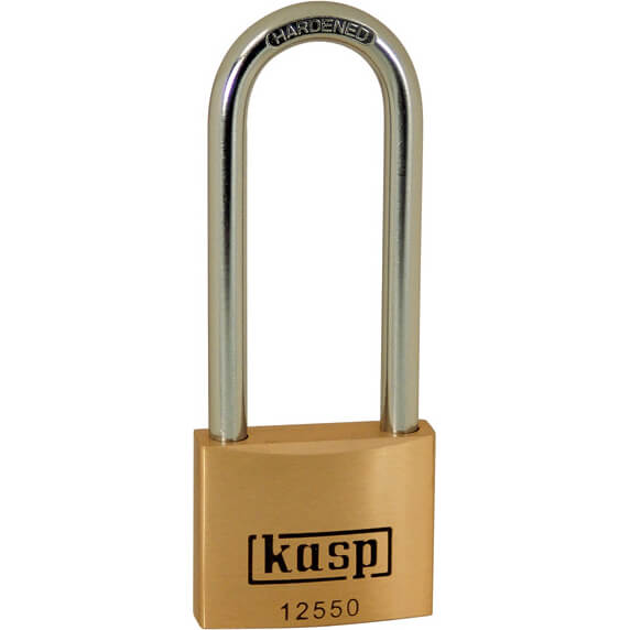 Image of Kasp 125 Series Premium Brass Padlock Keyed Alike 50mm Extra Long 25501