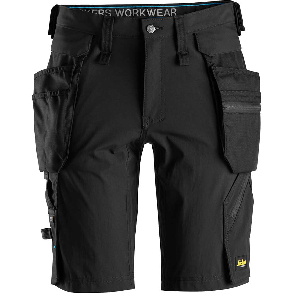 Snickers 6108 Mens Lite Work Detachable Holster Pockets Shorts Black 33