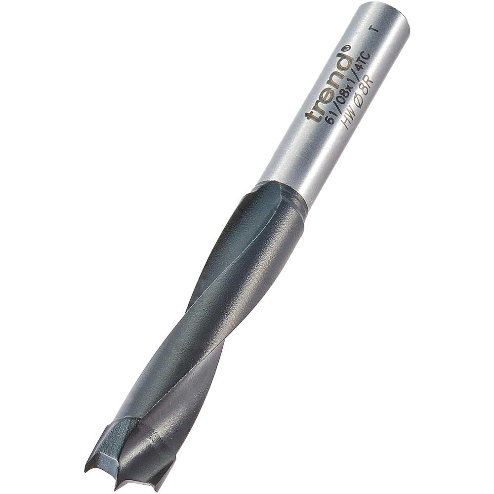 Trend Router Dowel Drill 8mm 35mm 1/4