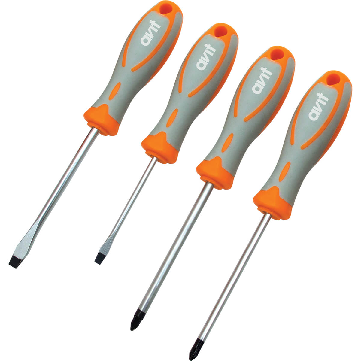 Image of Avit 4 Piece Pozi and Slotted Screwdriver Set