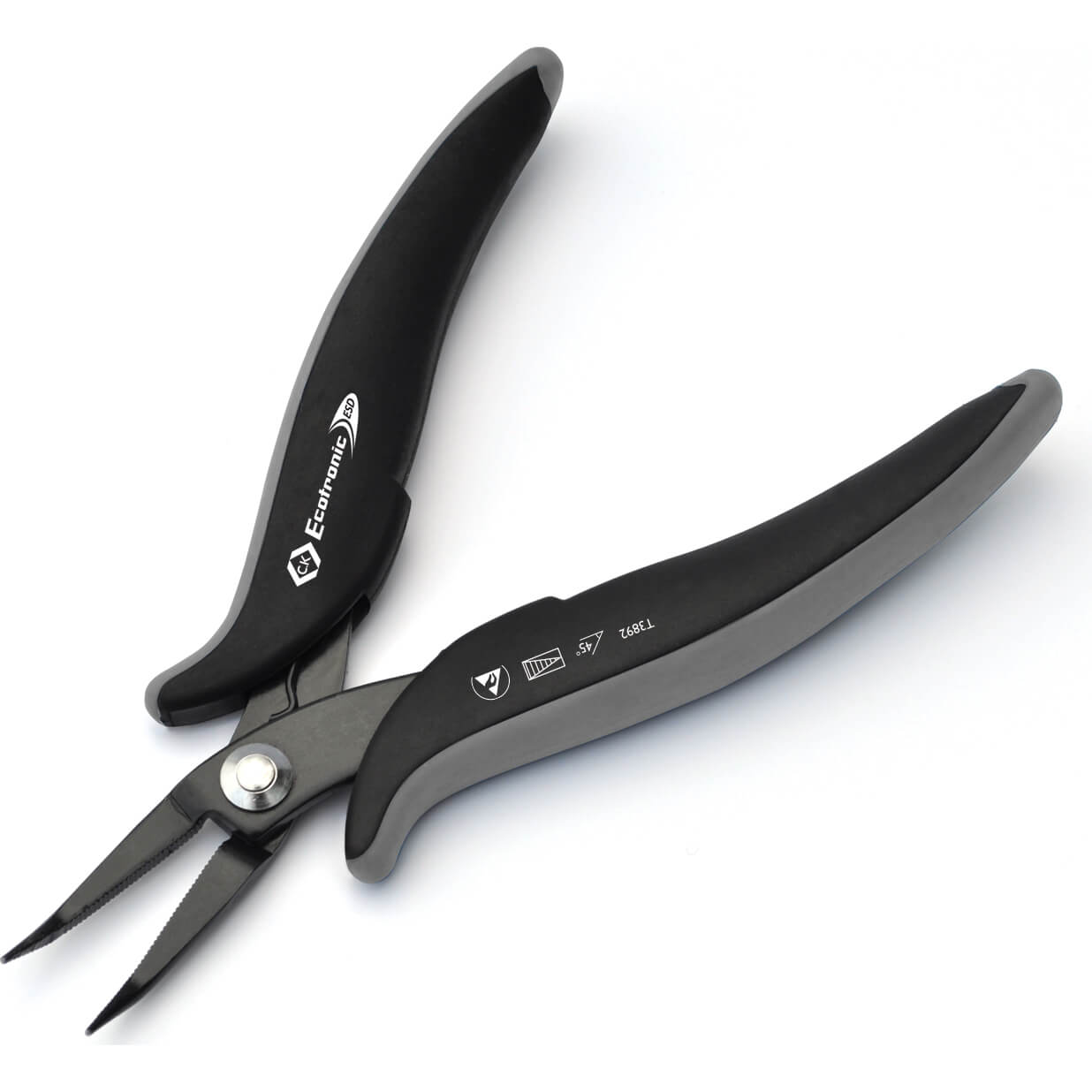 Image of CK Ecotronic Bent Snipe Nose ESD Pliers 152mm