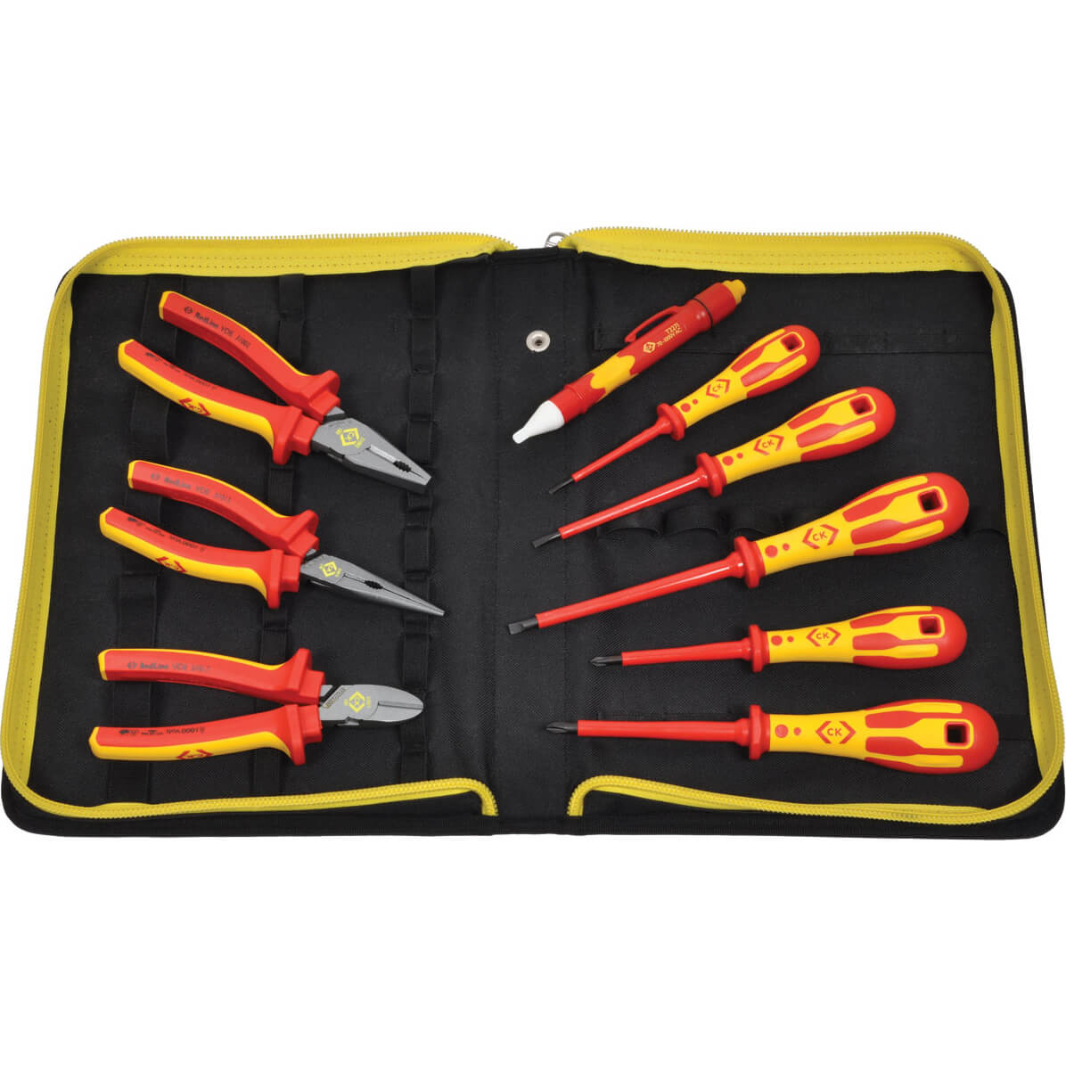 Image of CK 9 Piece VDE Insulated Pliers and Phillips Screwdriver Kit