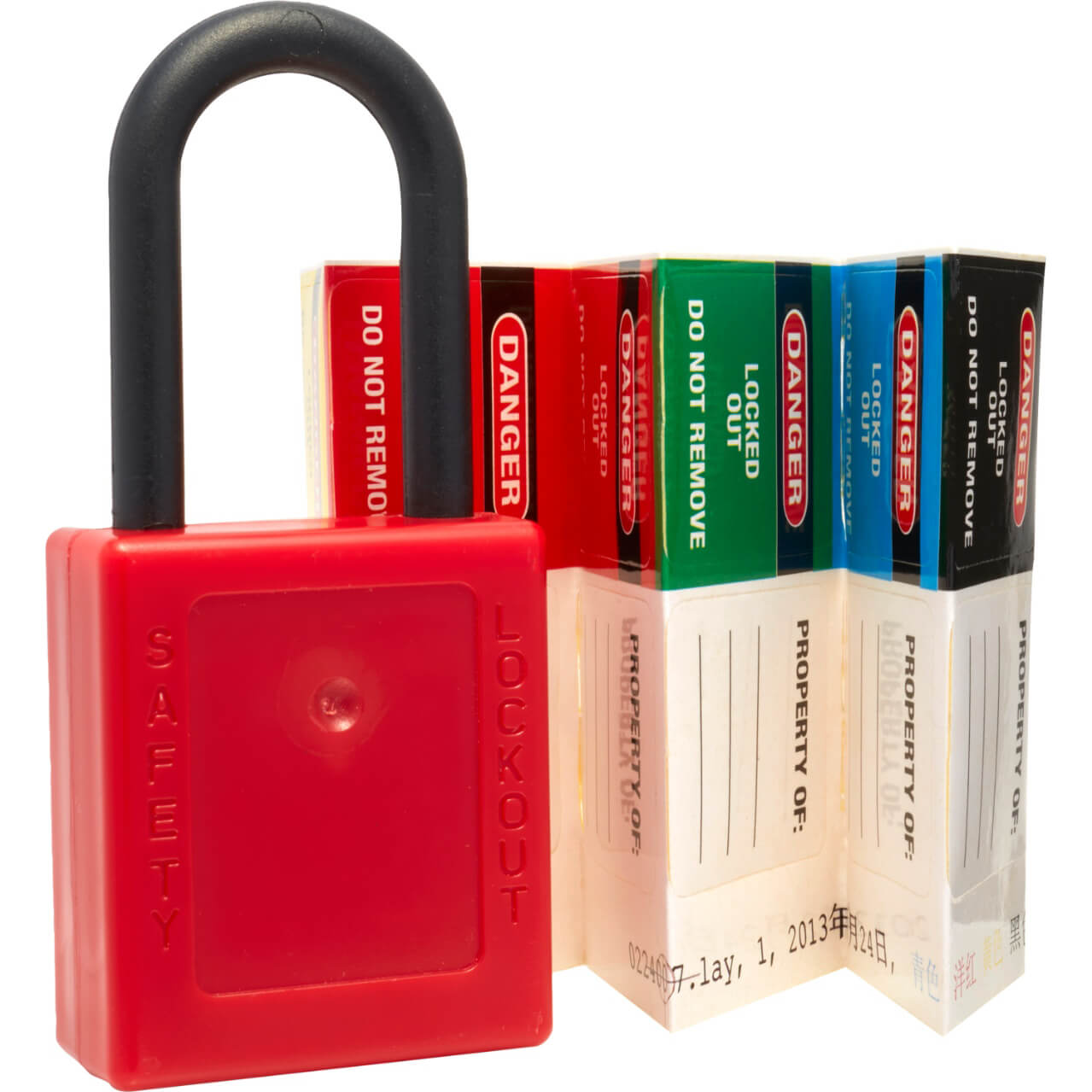 Image of Kasp Nylon Safety Lockout Padlock and 6 Piece Sticker Set