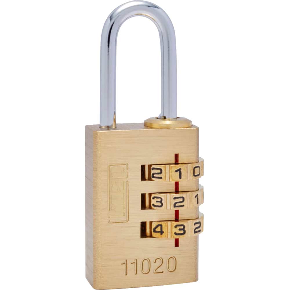 Image of Kasp 110 Series Brass Combination Padlock 20mm Standard