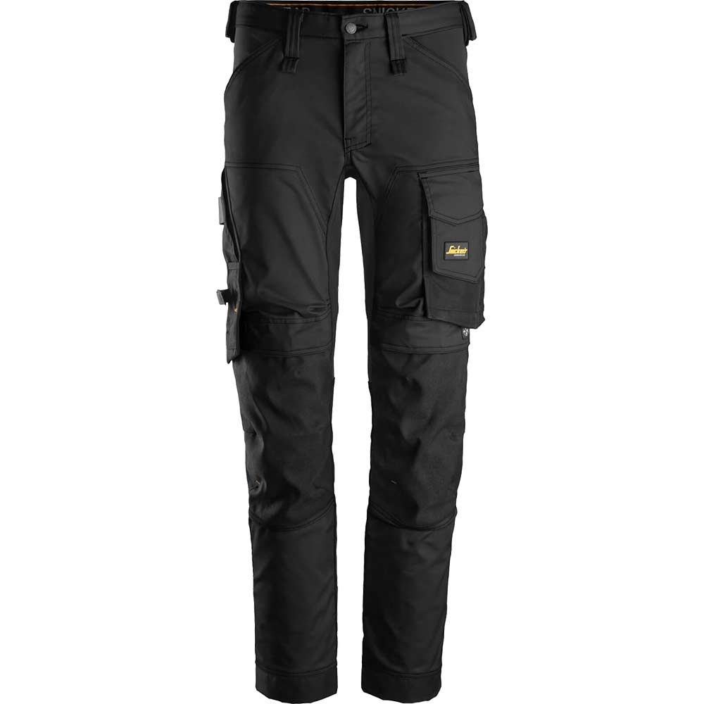 Snickers 6341 Mens Allround Work Stretch Slim Fit Trousers Black 39" 32