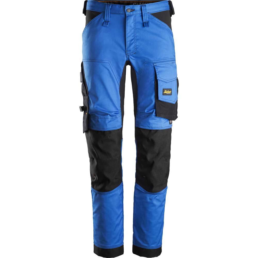 Snickers 6341 Mens Allround Work Stretch Slim Fit Trousers True Blue/Black 30" 32