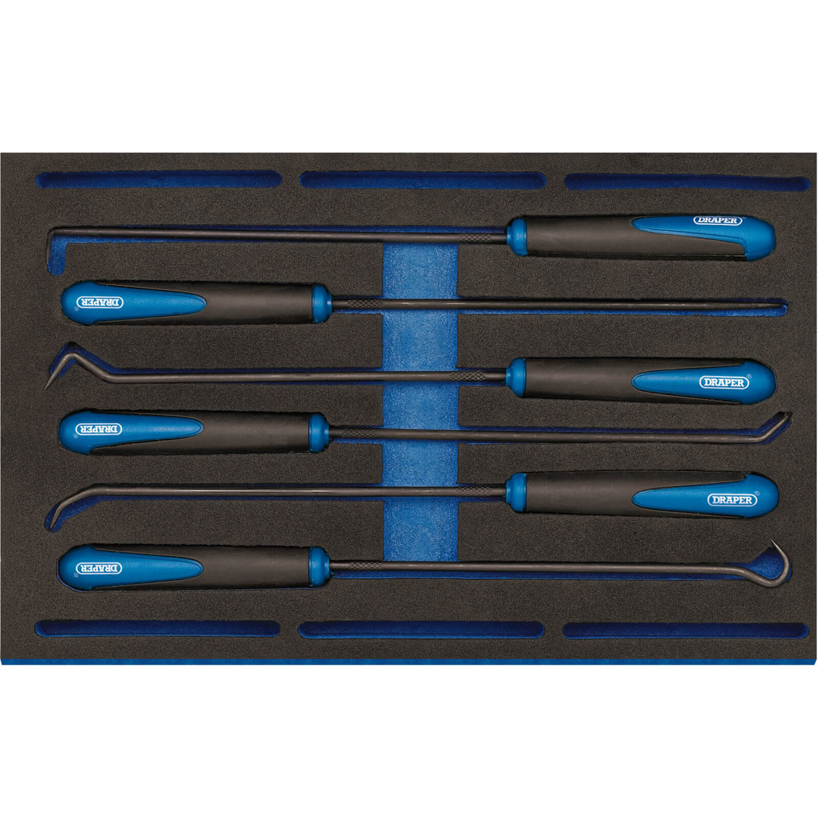 Image of Draper 6 Piece Long Reach Hook and Pick Set In Eva Insert Tray