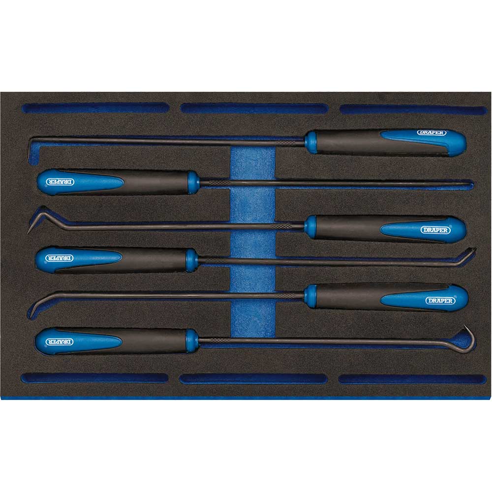 Draper 6 Piece Long Reach Hook and Pick Set In Eva Insert Tray
