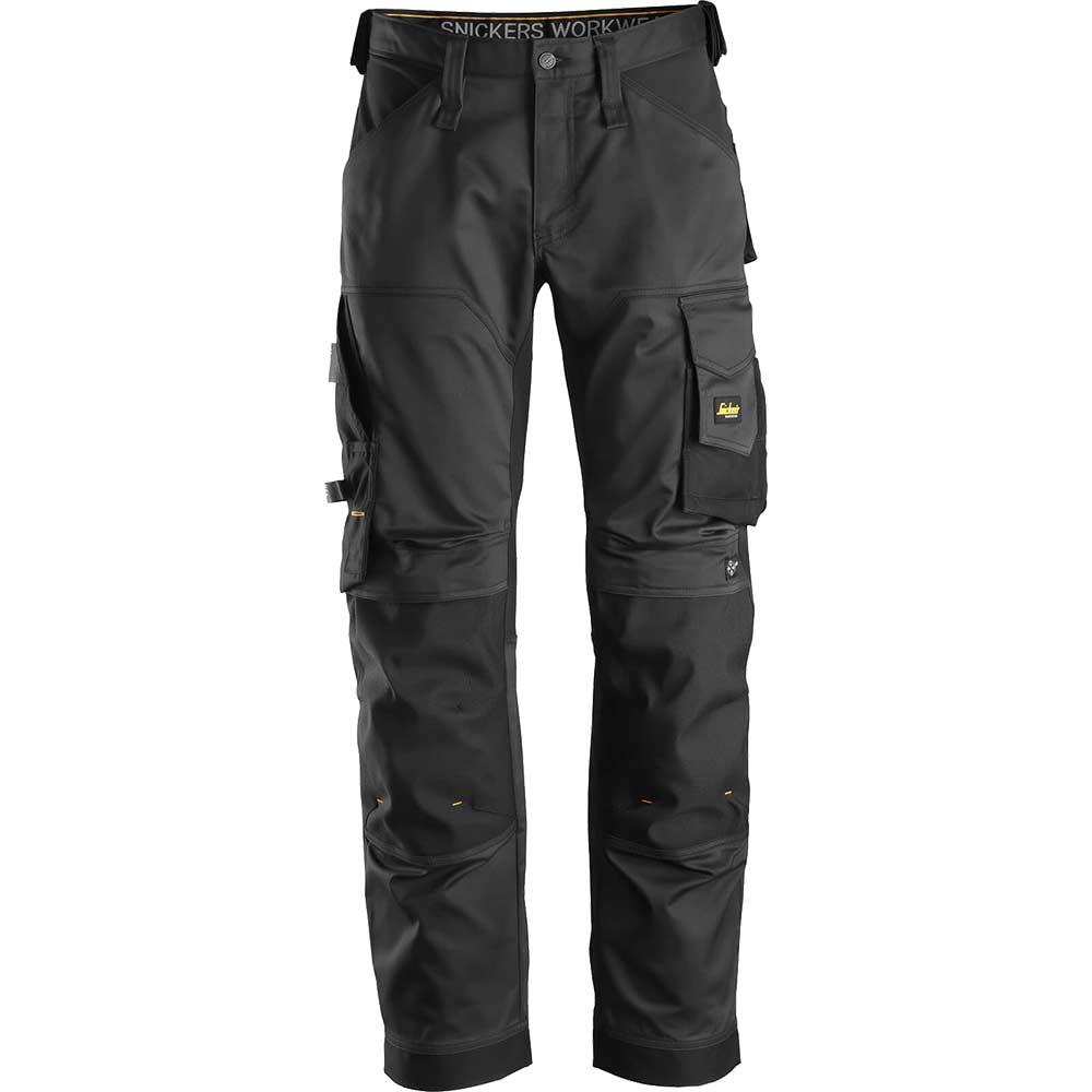 Snickers 6351 Mens Allround Work Stretch Loose Fit Trousers Black/ Black 33" 35