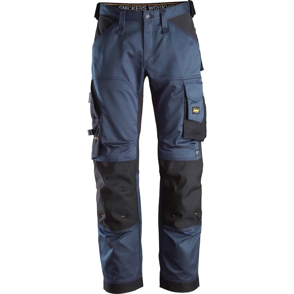 Snickers 6351 Mens Allround Work Stretch Loose Fit Trousers Navy / Black 38" 32