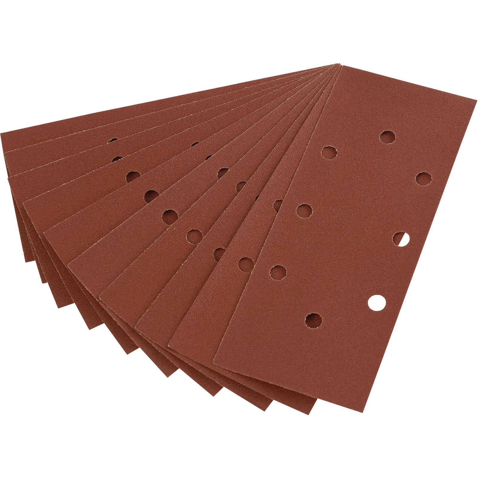 Image of Draper Punched Clip On 1/3 Sanding Sheets 92mm x 230mm 120g Pack of 10