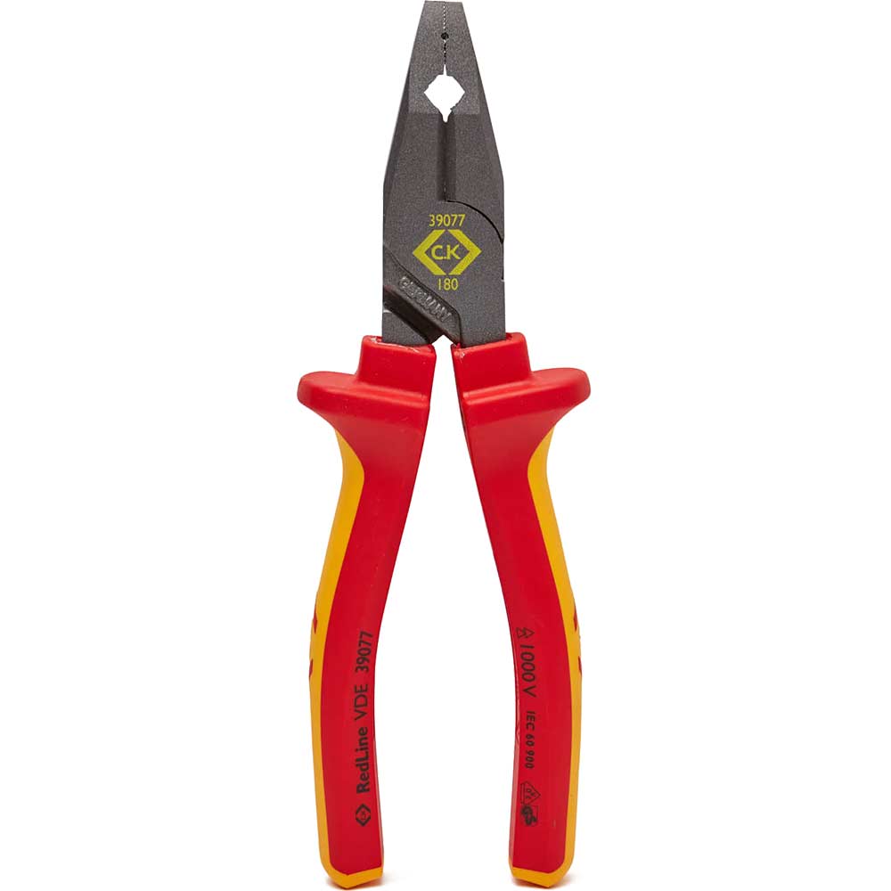 Image of CK RedLine VDE Insulated Electricians Combination Pliers 180mm